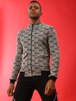 Campus Sutra - Men Checks Full Sleeve Stylish Windcheater Casual Jacket