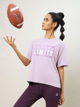 Technosport - Women Purple Printed Boxy Fit Round Neck Technocool Plus Sport T-Shirt