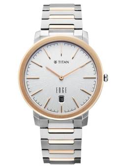 Titan - Silver Edge Meister Quartz Analog Watch - 10065KM01 (M)