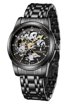 London Fog - Richmond Collection Automatic Mechanical Skeleton Black Dial Watch - LFM10024 (M)