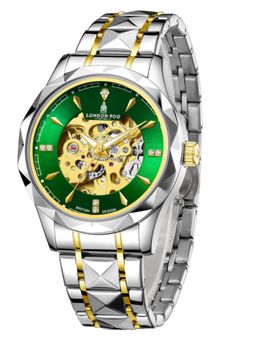 London Fog - Berkeley Collection Automatic Mechanical Skeleton Green Dial Watch - LFM10025 (M)