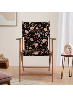 Chumbak - Bistro Folding Chair Bohemian Paisleys Black