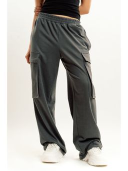 FREAKINS - Dark Grey Knit Cargo Pants