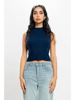 FREAKINS - Navy Crop Tank Top