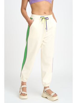 FREAKINS - Side-Striped Beige Joggers