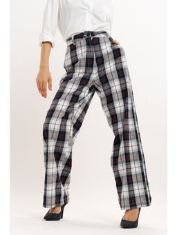 FREAKINS - Red And Black Checkered Straight Fit Pant