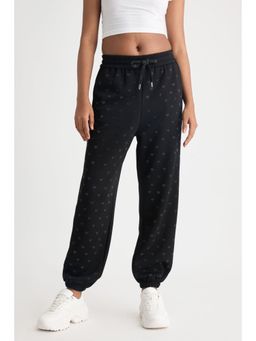 FREAKINS - Devil Wears Cupid Black Joggers