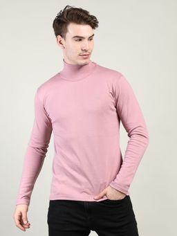 CHKOKKO - Men Winter Wear Cotton High Neck Full Sleeves T-shirt