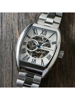 Earnshaw - Beauchamp Automatic Skeleton Silver Tonneau Dial Mens Watch - ES-8148-55