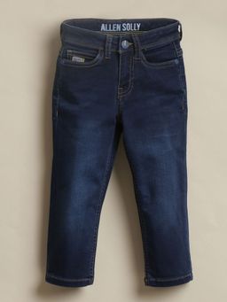 Allen Solly - Blue Solid Slim Fit Jeans