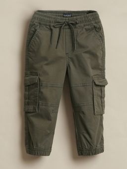 Allen Solly - Boys Dark Grey Regular Fit Solid Trouser