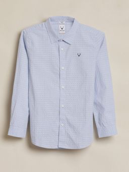 Allen Solly - Boys White Slim Fit Self Design Casual Shirt