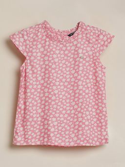 Allen Solly - Girls Pink Floral Casual Top