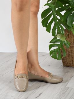 ELLE - Women's Fashionable Khaki Color Comfortable Loafers