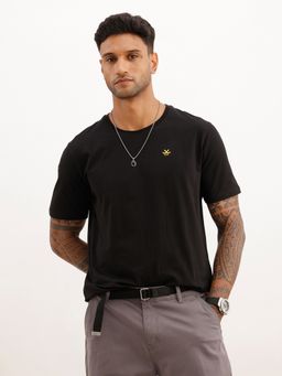 WROGN - Black Solid Slim T-Shirt