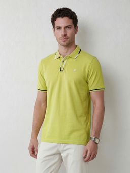 WROGN - Green Smart Casual Contrast Collar Detail Polo T-Shirt