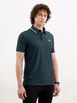 WROGN - Teal Slim Fit Tipping Collar Polo T-Shirt