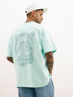 WROGN - Green Classic Oversized Fit Back Print T-Shirt