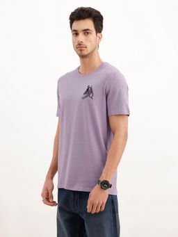 WROGN - Purple Slim Fit Embroidered Patch Detail T-Shirt