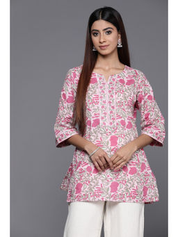Libas - Women Pink Floral Printed Tunic