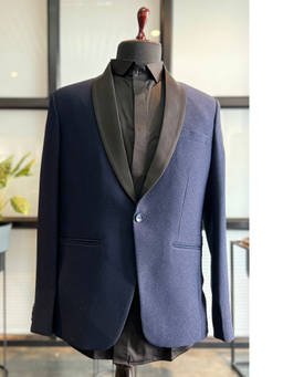 HILO DESIGN - Cobalto Blue Embroidered Blazer