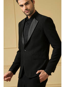 HILO DESIGN - Aurora Black Embroidered Blazer