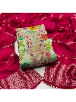 Zeepkart - Silk Fabric Unstitched Suits Exclusive Dress Material Women Multi-Color (Set of 3)