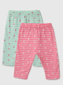 United Colors of Benetton - Floral Printed Regular Fit Baby Leggings (Pack of 2)