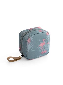 House of Quirk - Grey Makeup Bag Lazy Cosmetic Bag Travel Toiletry Bag For Girls