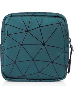 House of Quirk - Green Sanitary Napkin Storage Bag Portable Pads With Zipper Pouch