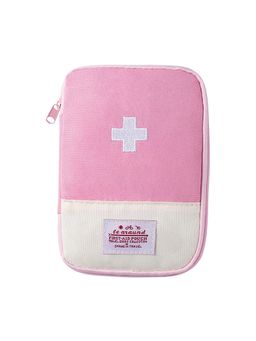House of Quirk - Pink First Aid Bag Empty First Aid Pouch Mini Portable Medical Bag