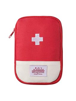House of Quirk - Red First Aid Bag Empty First Aid Pouch Mini Portable Medical Bag