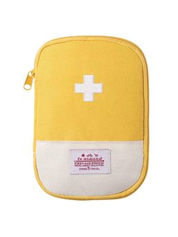 House of Quirk - Yellow First Aid Bag Empty First Aid Pouch Mini Portable Medical Bag