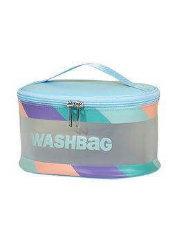 House of Quirk - Blue Toiletry Bag Wash Make Up Bag Zippered Cosmetic Pouch For Women Men
