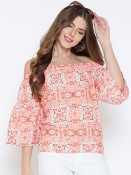 Sera - Women Orange Solid Top