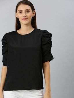 Sera - Women Black Solid Top