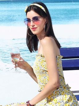 Sera - Women Yellow Floral Crop Top