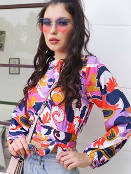 Sera - Women Multi-Color Printed Crop Top