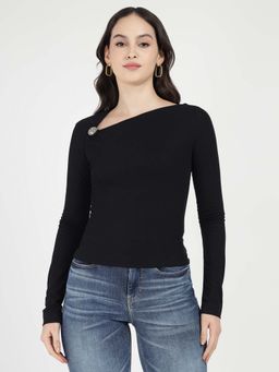 Guess - Women Black Solid Top