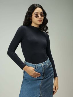 Outzidr - Navy Party Blue Shimmer Bodysuit