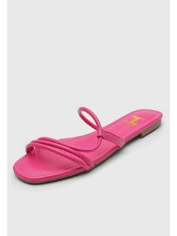 IRUSSH - Memory Foam Hot Pink 3 Straps Flats