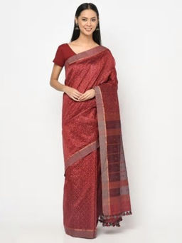 Fabindia - Silk Matka Printed Jamdani Sari