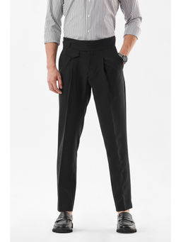 Snitch - Black Solid Tailored Fit Trouser