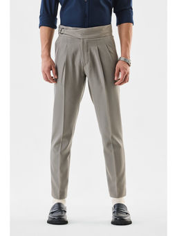 Snitch - Grey Solid Slim Fit Trouser