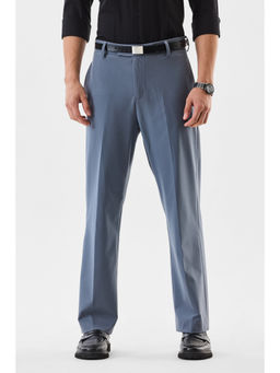 Snitch - Blue Solid Regular Fit Trouser