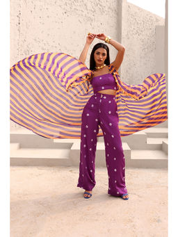 Aapro Label - Purple Bridget Co-Ord (Set of 3)