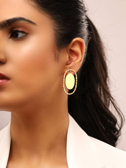 Priyaasi - Matte Gold Plated Drop Earrings