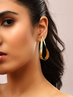 Priyaasi - Matte Plain Drop Shape Earrings