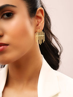 Priyaasi - Statement Matte Gold Plated Earrings