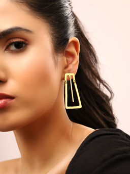 Priyaasi - Gold Plated Matte Statement Earrings